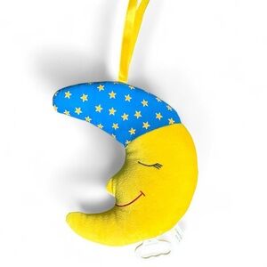 Yellow and Blue Moon Plush with Stars